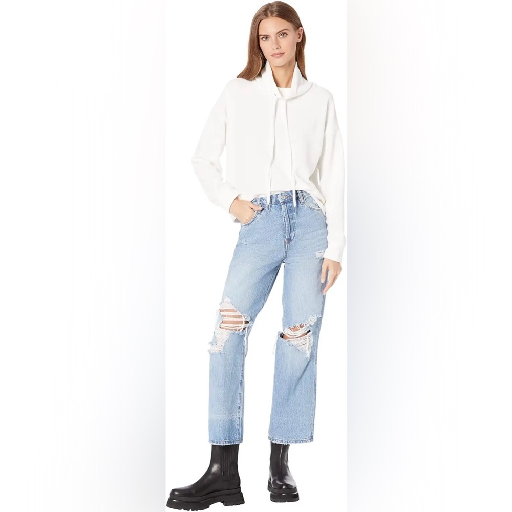 SALEBLANKNYC Baxter Rib Cage Jeans Straight Leg with Rips in Personal Best - NWT